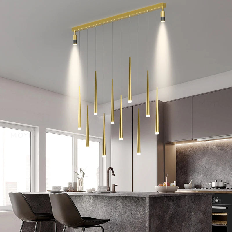 lustre moderne lumineux à économie d'énergie pour une ambiance chaleureuse - vue 4 sur 14