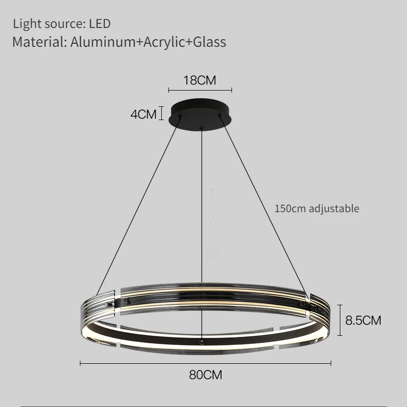 lustre créatif en verre pour un éclairage personnalisé moderne - vue 8 sur 8