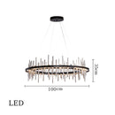 lustre minimaliste en acier inoxydable noir design moderne