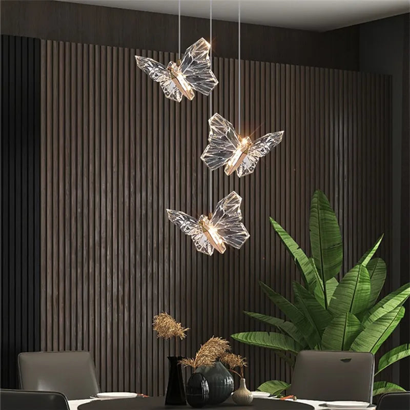 suspension en cristal nordique avec éclairage moderne décoratif - vue 3 sur 18