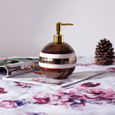 bouteille en céramique pour lotion et savon décoratif - vue 4 sur 8