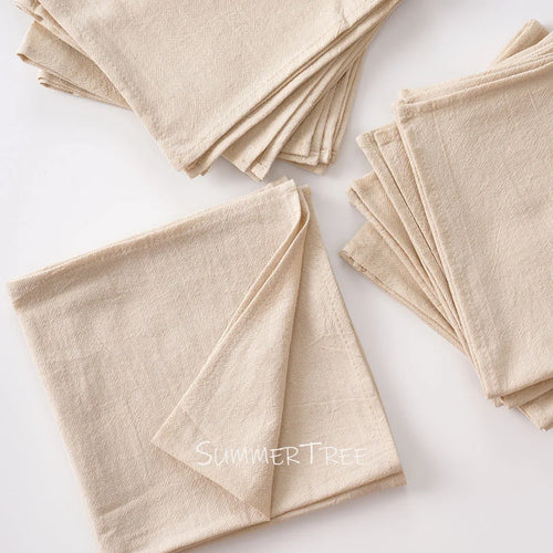 Serviette de table coton lavé style vintage lot - vue 3 sur 7