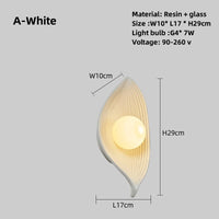 Wabi Sabi-Creative Boat LED Wall Light, Interior Resin Decorative Light, Designer, Hotel, Villa, Cafe, Aisle, G4