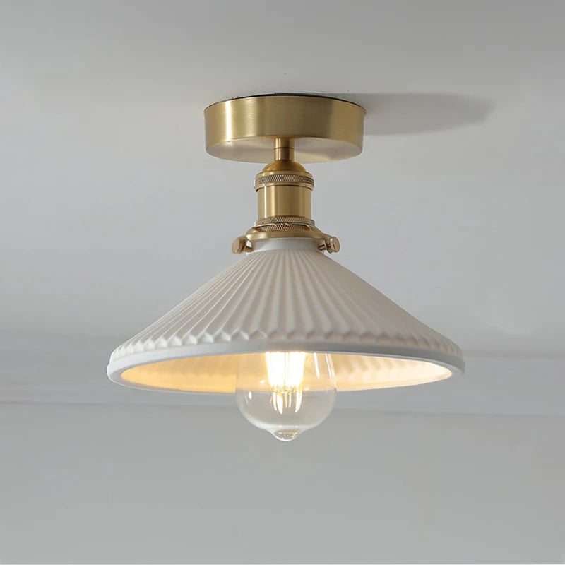 Lustre en céramique japonais éclairage pour cuisine salle à manger Restaurant Bar chevet nordique luxe Led lustre plafonnier - vue 6 sur 11