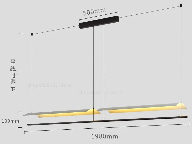 suspension moderne en fer forgé design nordique minimaliste