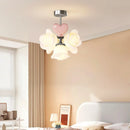 lustre à fleurs roses led pour chambre enfant décor romantique et chaleureux