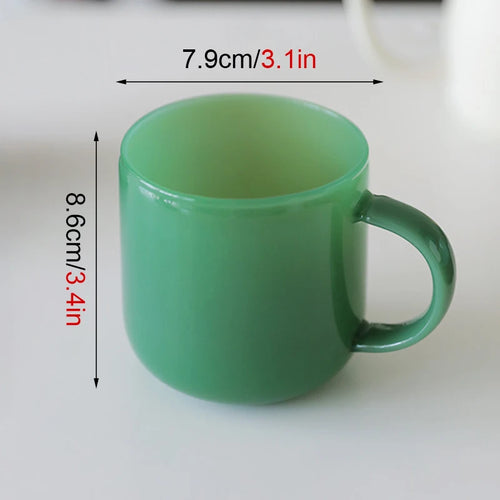 Tasse verre borosilicate retro style saphir resistante chaleur