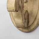 Applique murale rétro américaine en bois massif à tête unique
