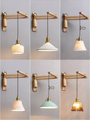 suspension en bois style japonais rétro extensible et mobile