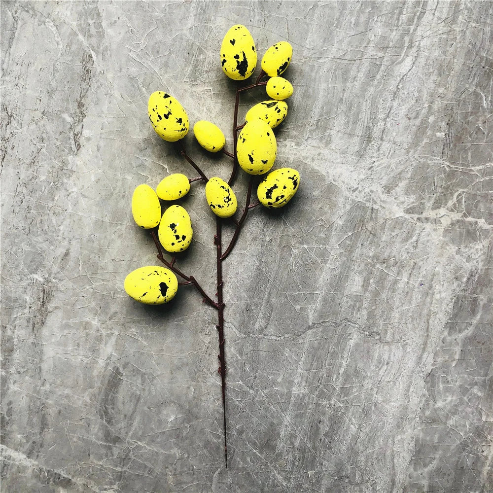 décoration de pâques en mousse œufs et plante artificielle pour la maison - vue 13 sur 19