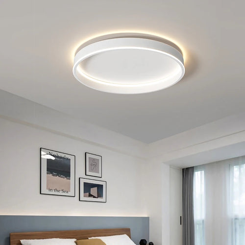 Runde LED-Deckenleuchte minimalistisch und kreativ für Wohnraum-Upgrade - vue 3 sur 12