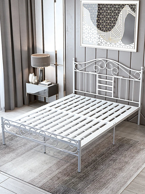 Modern minimalist hotel rental room, 1.8-meter single and double bed, wrought iron bed - vue 4 sur 11