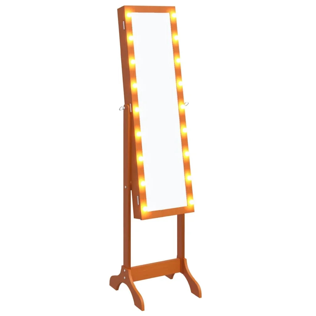 White floor mirror with LED 34x37x146 cm, home decoration wall Deco living room decoration