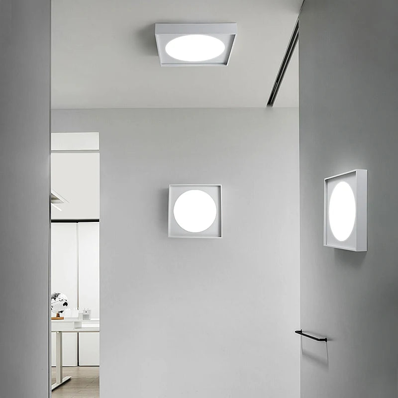 Moderne minimalistische LED-Deckenleuchte für die Wohnraumbeleuchtung - vue 5 sur 8