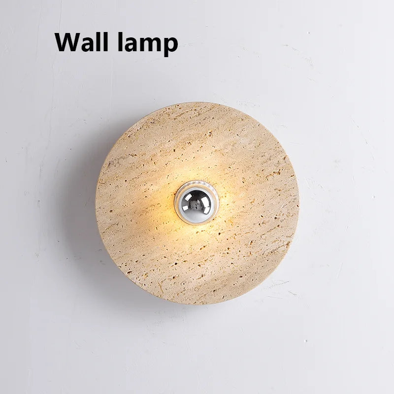 applique murale rétro en pierre naturelle avec éclairage led