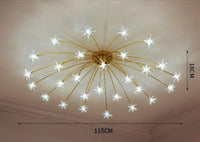 lustre moderne ciel étoile design intérieur lumineux décoratif