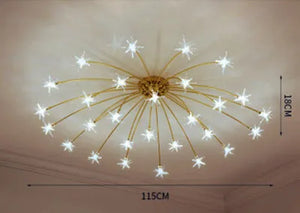 lustre moderne ciel étoile design intérieur lumineux décoratif