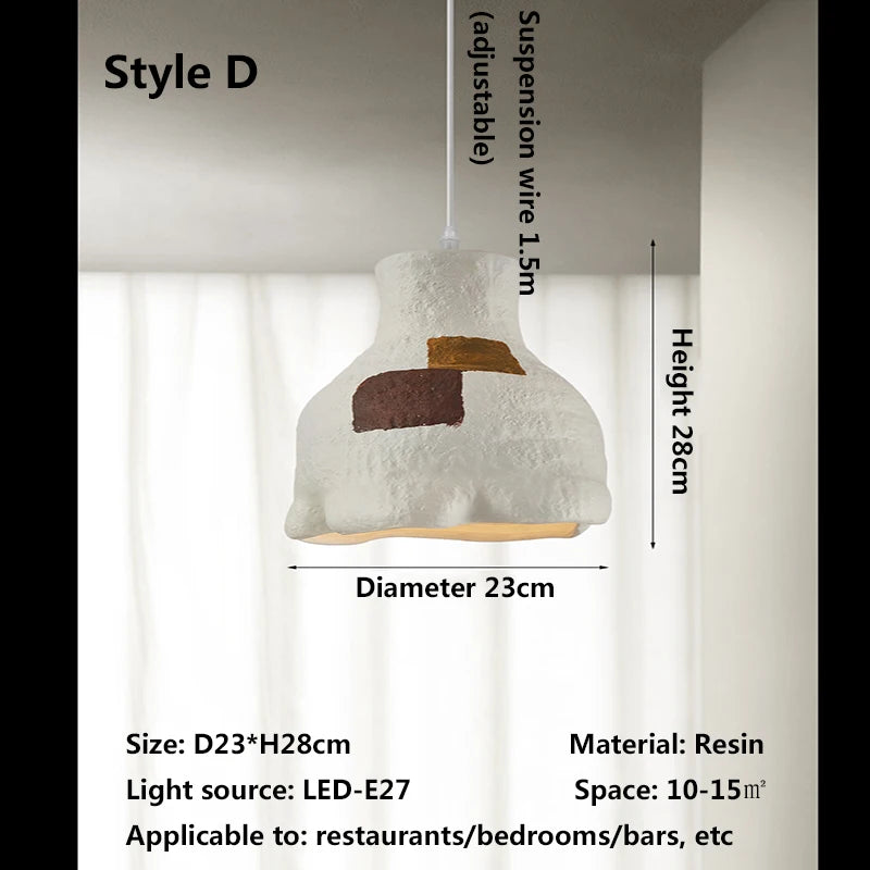 lustre nordique wabi sabi design moderne éclairage décoratif pour café