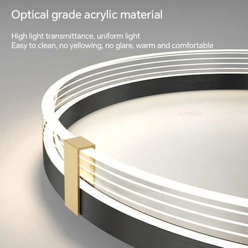 Moderne LED-Deckenleuchte aus Acryl für ein elegantes Interieur - vue 3 sur 12