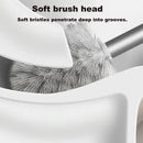 brosse de toilette murale en aluminium sans perforation sans angle mort