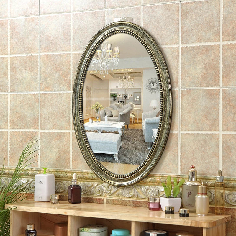 miroirs décoratifs ovales nordiques suspendus en macramé - vue 5 sur 12