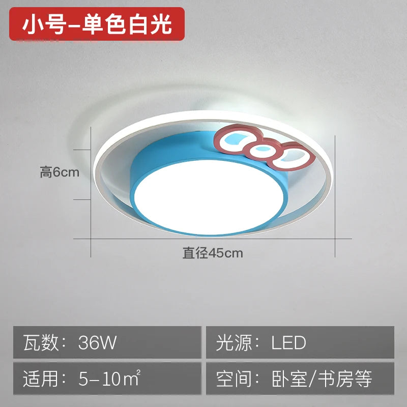 plafonnier led rond pour enfants protection des yeux éclairage doux - vue 14 sur 15