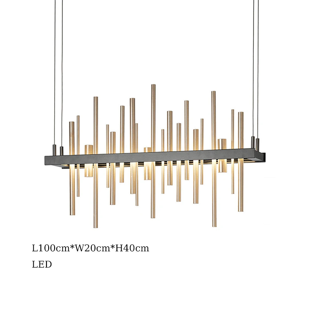 suspension à led en acier inoxydable pour décoration intérieure - vue 16 sur 16