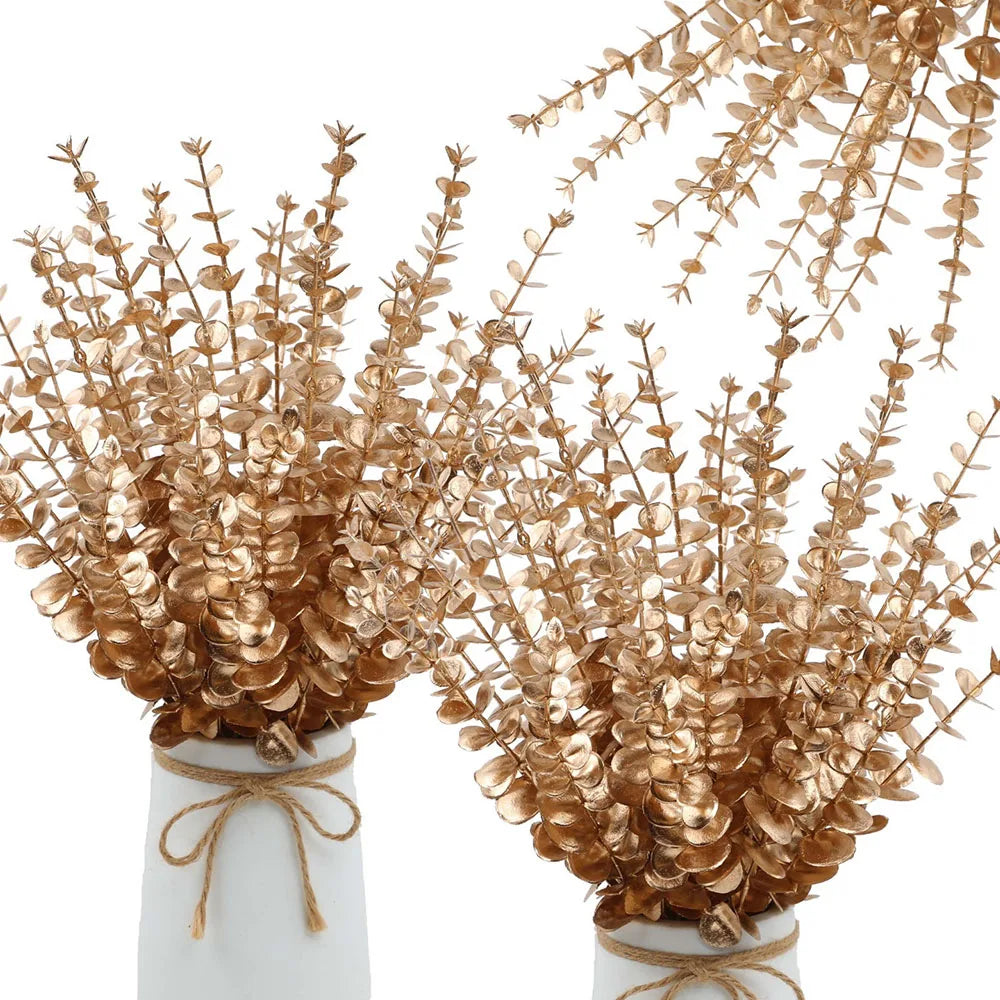lot de 5 branches d eucalyptus artificielles pour décoration florale - vue 9 sur 12