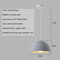lampe suspendue style wabi-sabi en ciment pour studio ou restaurant