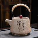 Service à thé japonais rétro céramique grain brut