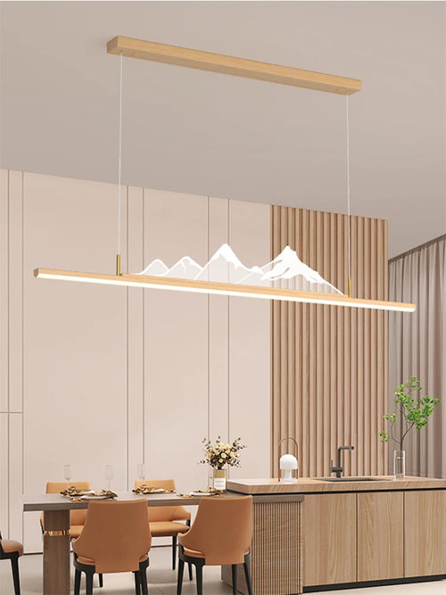 Chinesischer Kronleuchter für Restaurant und Büro mit Bergmotiv - vue 5 sur 10