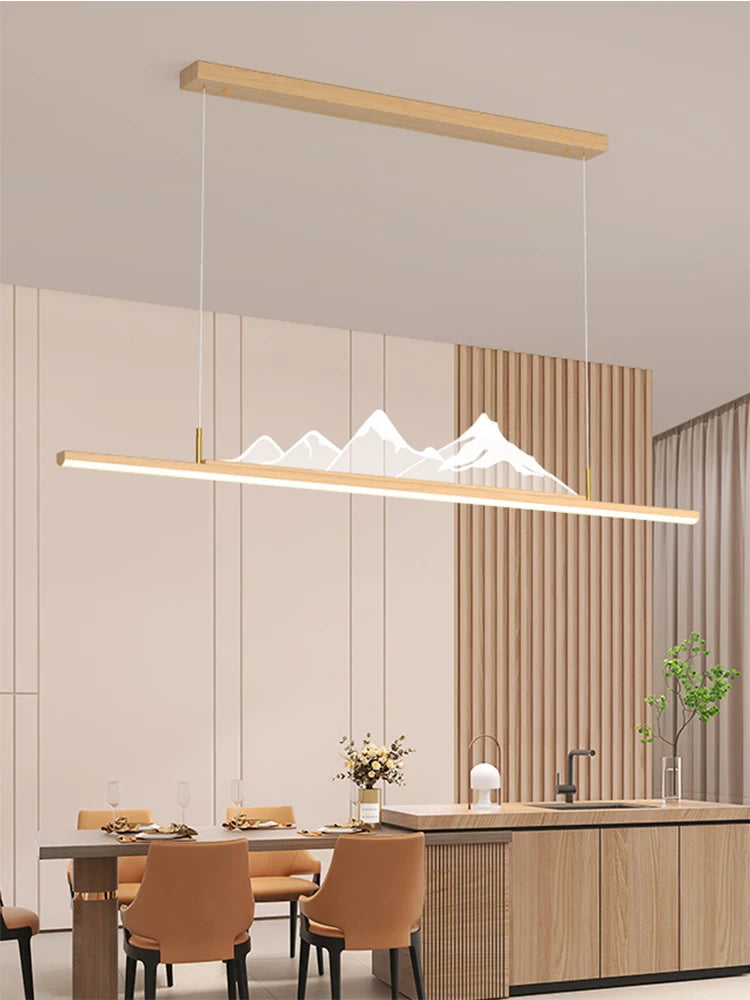 Chinesischer Kronleuchter für Restaurant und Büro mit Bergmotiv - vue 4 sur 10