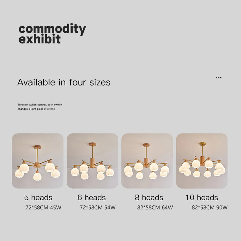 lustre en bois pour décoration moderne et style - vue 6 sur 10