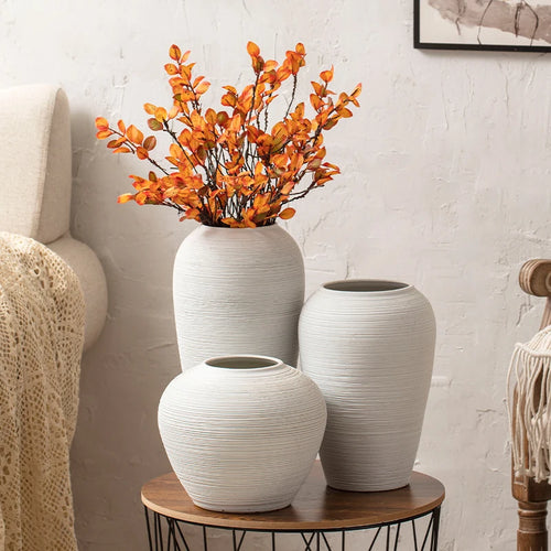 Jingdezhen-Minimalist Countertop Combination Set, Creative Japanese Dried Flowers, Hydroponic Vase, Home Ornament, Solid Color - vue 2 sur 8