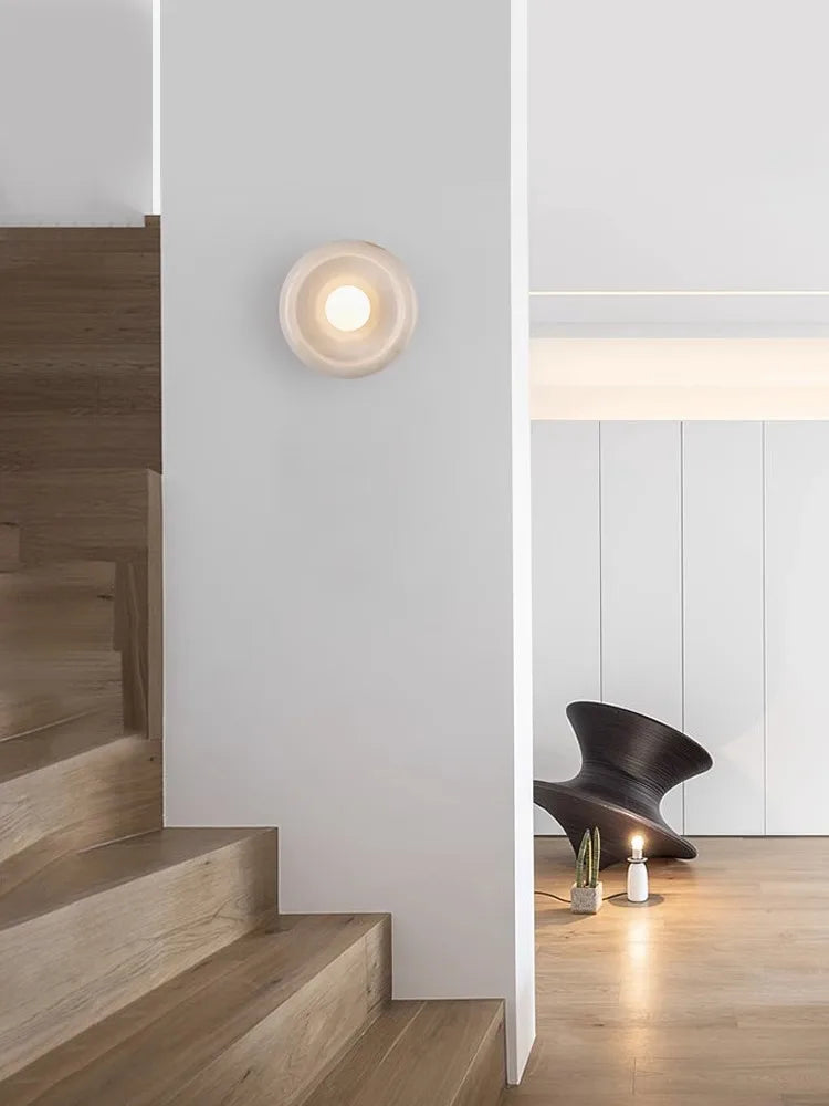 Moderne Luxus-Wandleuchte aus Jade für Hotel und Villa - vue 3 sur 11