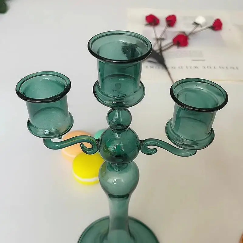 bougeoir rétro trois têtes pour décorations variées - vue 5 sur 9