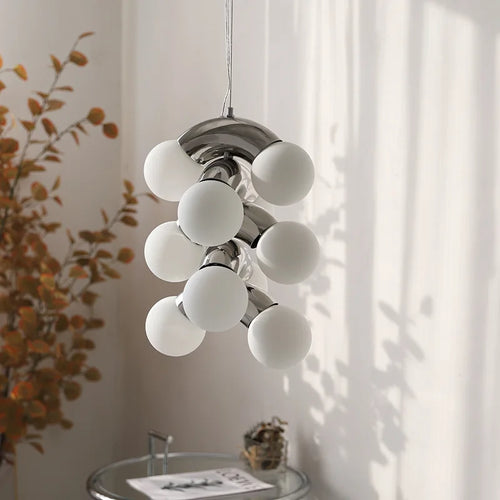 Nordische Ballon-Pendelleuchte Design für stilvolle Inneneinrichtung - vue 3 sur 12