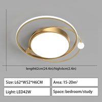 lustre moderne à led avec télécommande design simple et élégant