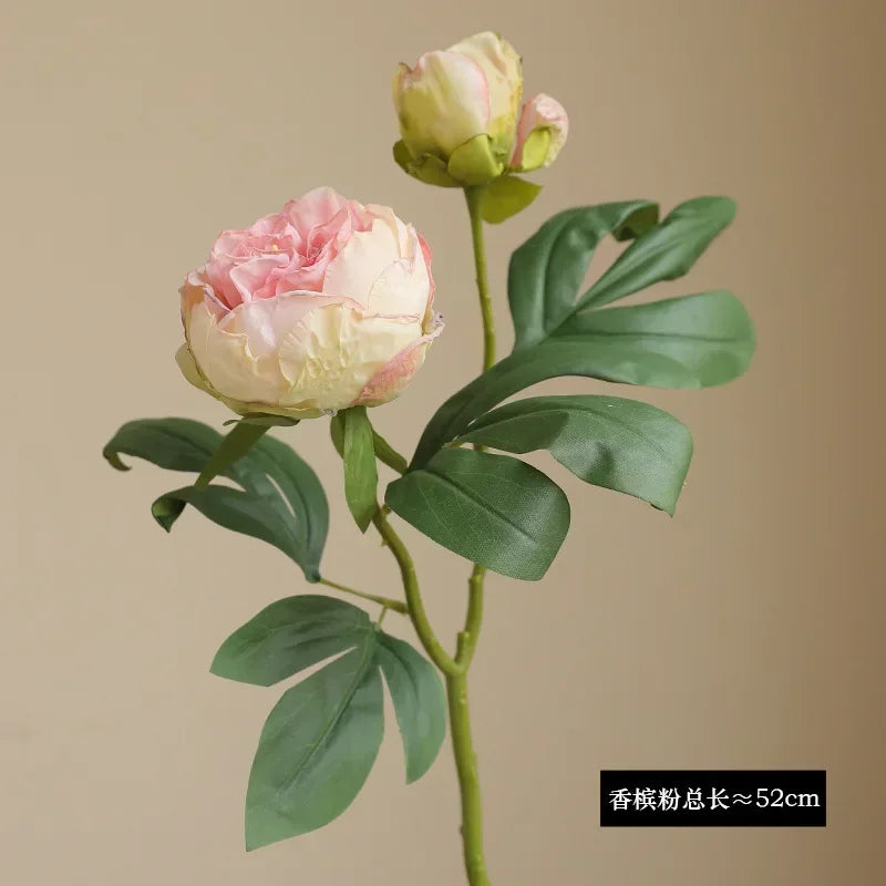 grandes fleurs artificielles de pivoine en soie pour décoration mariage - vue 8 sur 10