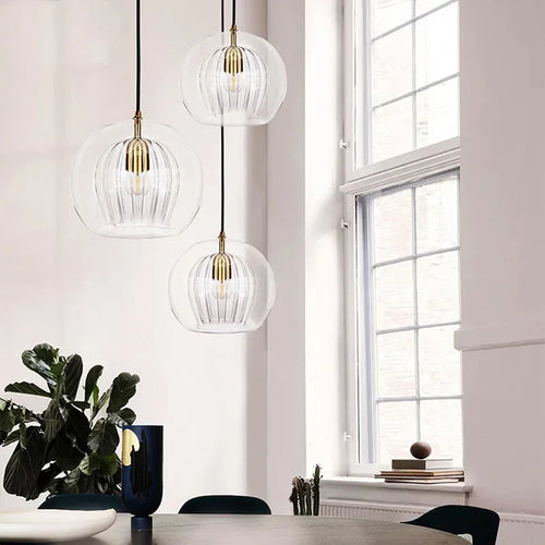 Moderne Pendelleuchte aus Glas für die Wohnraumdekoration - vue 5 sur 15