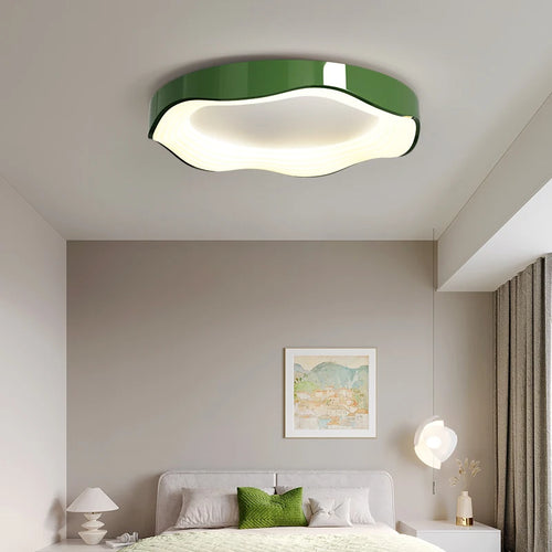 Runde LED-Deckenleuchte im modernen Design für kreative Wohnraumdekoration - vue 6 sur 9