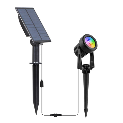 T-sunrise lumière extérieure LED solaire IP65 étanche décoration de jardin lumières RGB blanc chaud/froid paysage lampes d'éclairage de cour - vue 12 sur 15