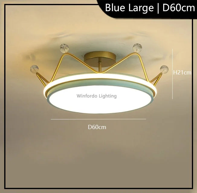 Kinder-Pendelleuchte Krone LED modern Winfordo - vue 10 sur 12