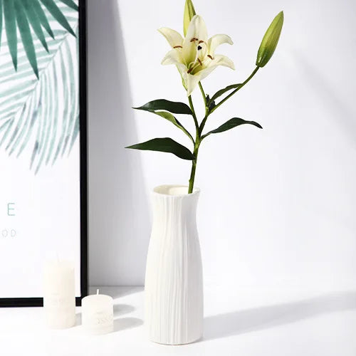 vase nordique en plastique pour fleurs décoratives modernes - vue 9 sur 12