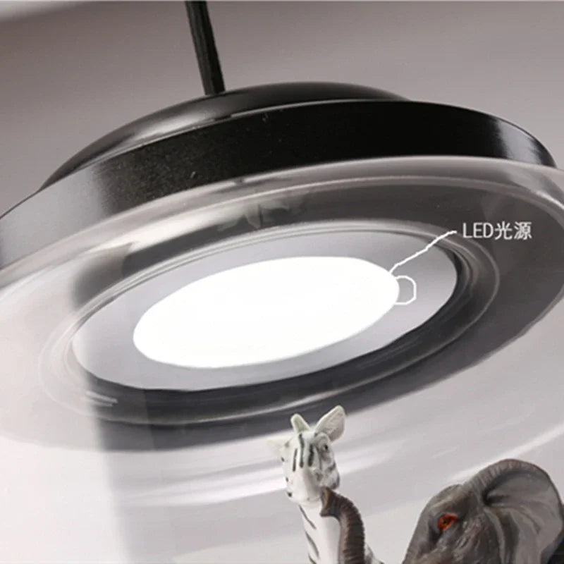 suspension LED design moderne en forme d'animal pour décoration intérieure - vue 7 sur 12