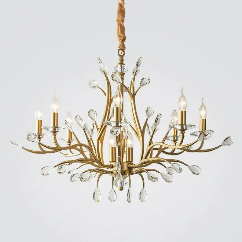 Lustre vintage en cristal pour éclairage intérieur élégant