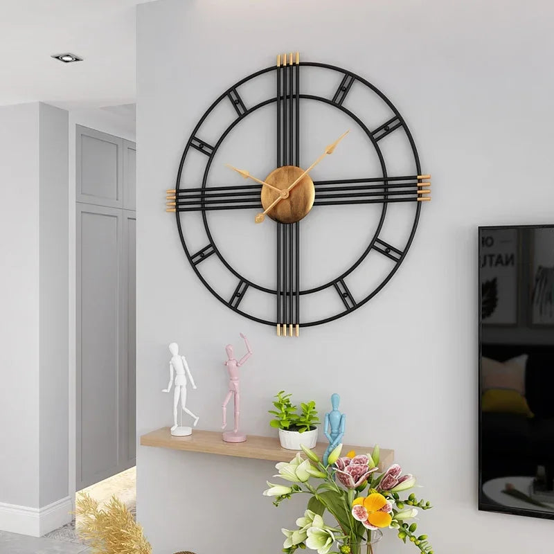 horloge murale moderne décoration nordique créative et silencieuse - vue 4 sur 9