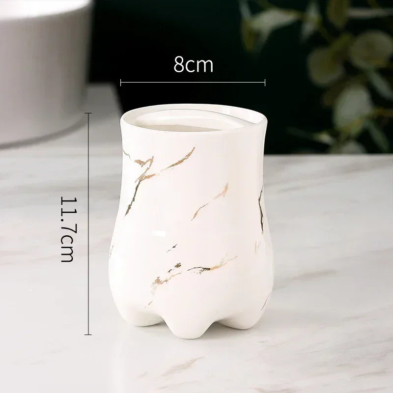 porte-brosse à dents en céramique design pour salle de bain - vue 14 sur 15