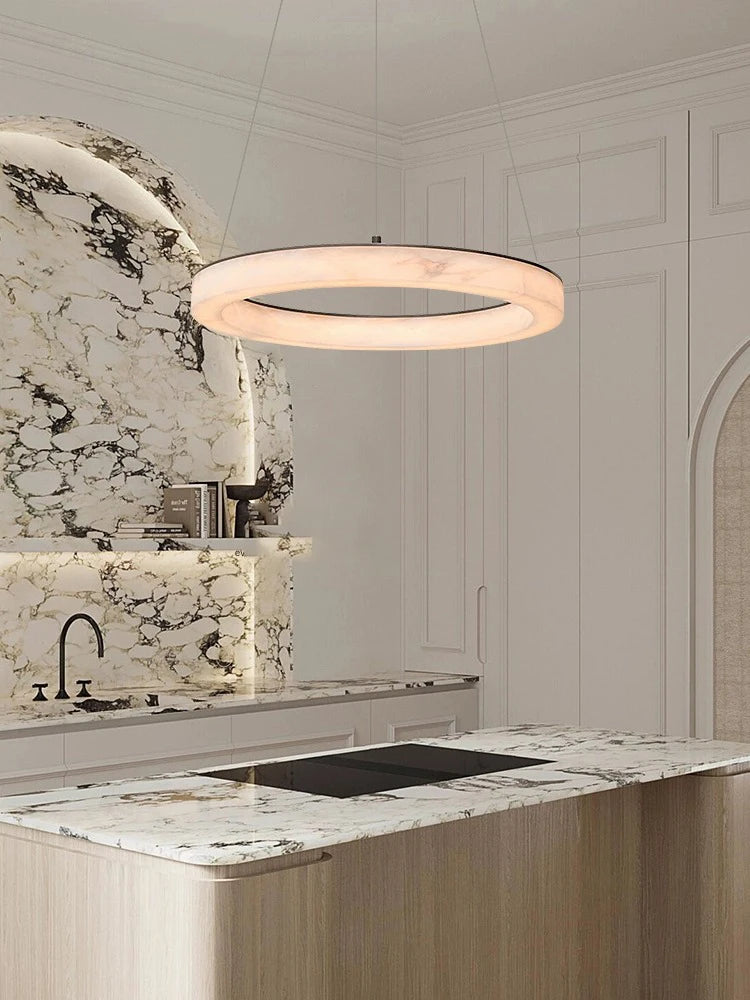 Suspension LED en marbre véritable - vue 2 sur 10