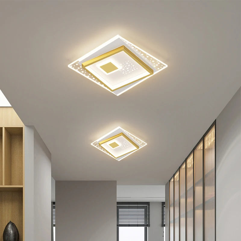 plafonniers simples modernes en fer forgé luminaires géométriques